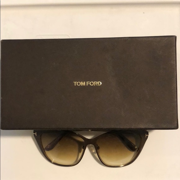 Tom Ford Metal Frame Oversized Sunglasses main image 4